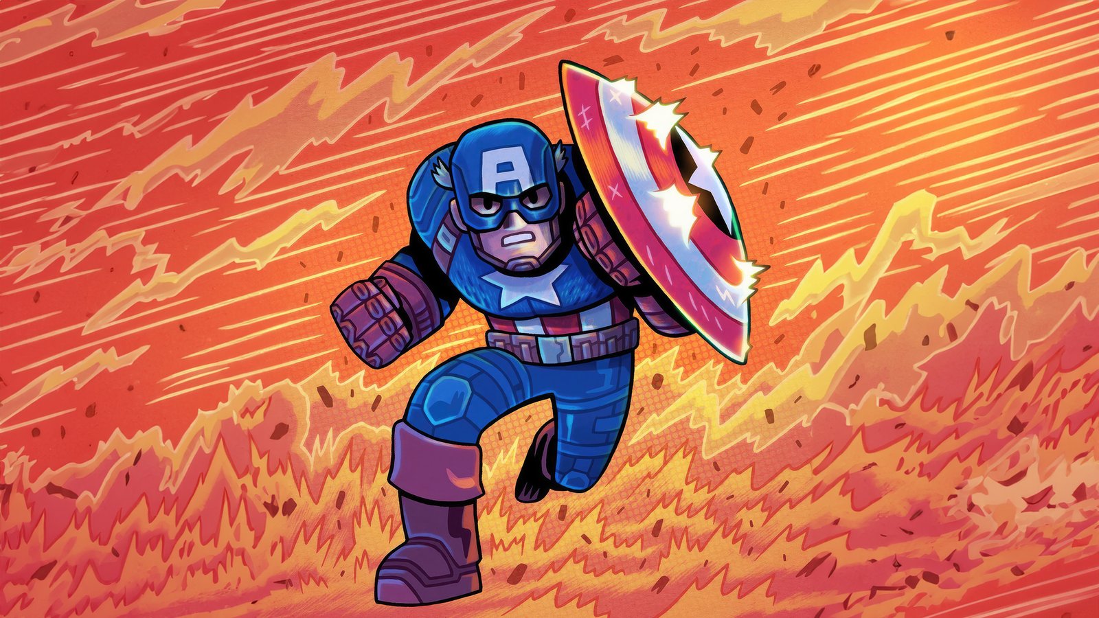 Captain America Shield Courage Wallpaper