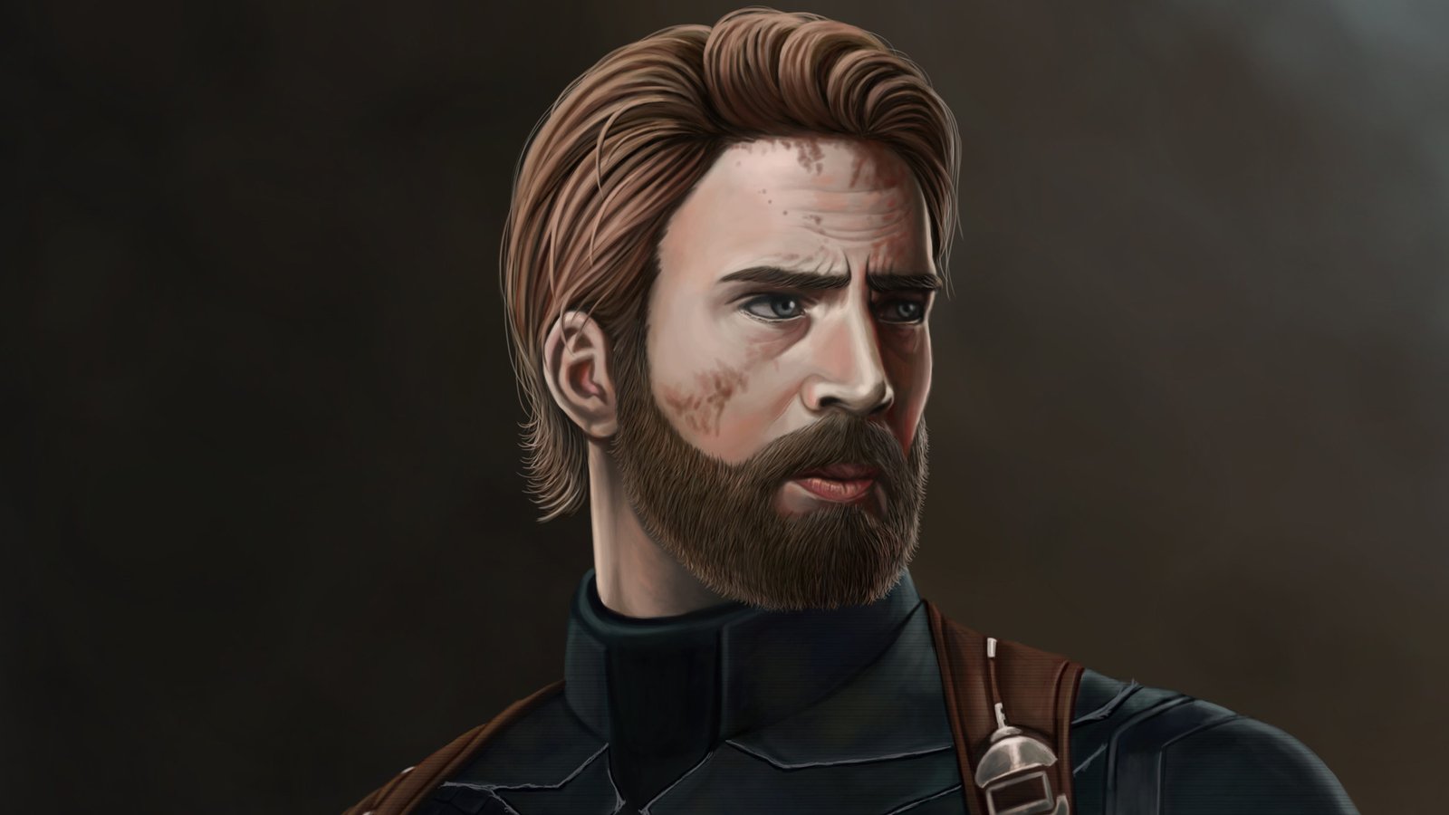 Captain America With Beard Wallpaper