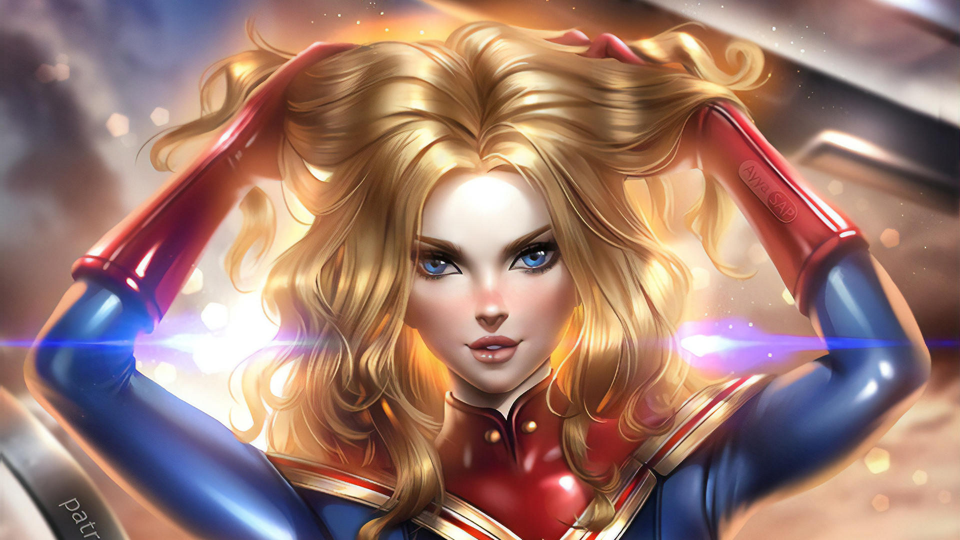 Captain Marvel Illustration Wallpaper