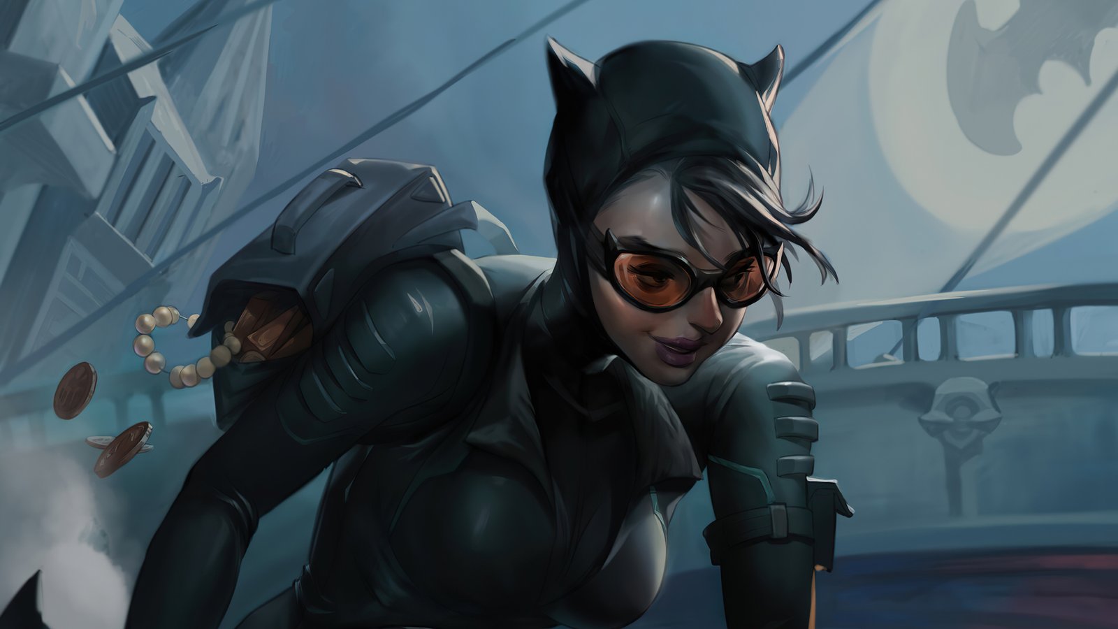 Catwoman On Bike Wallpaper