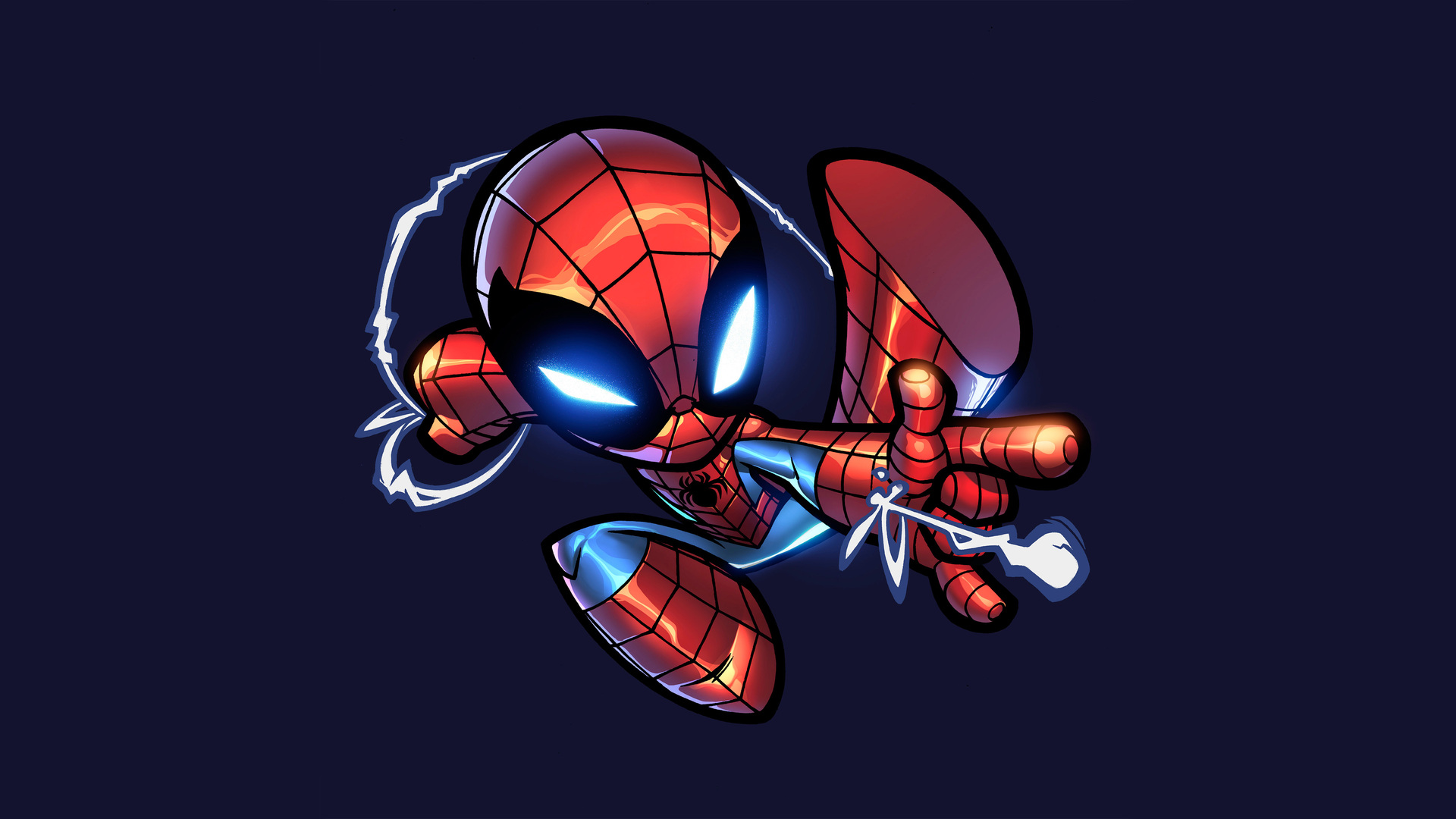 Chibi Spiderman Artwork Wallpaper