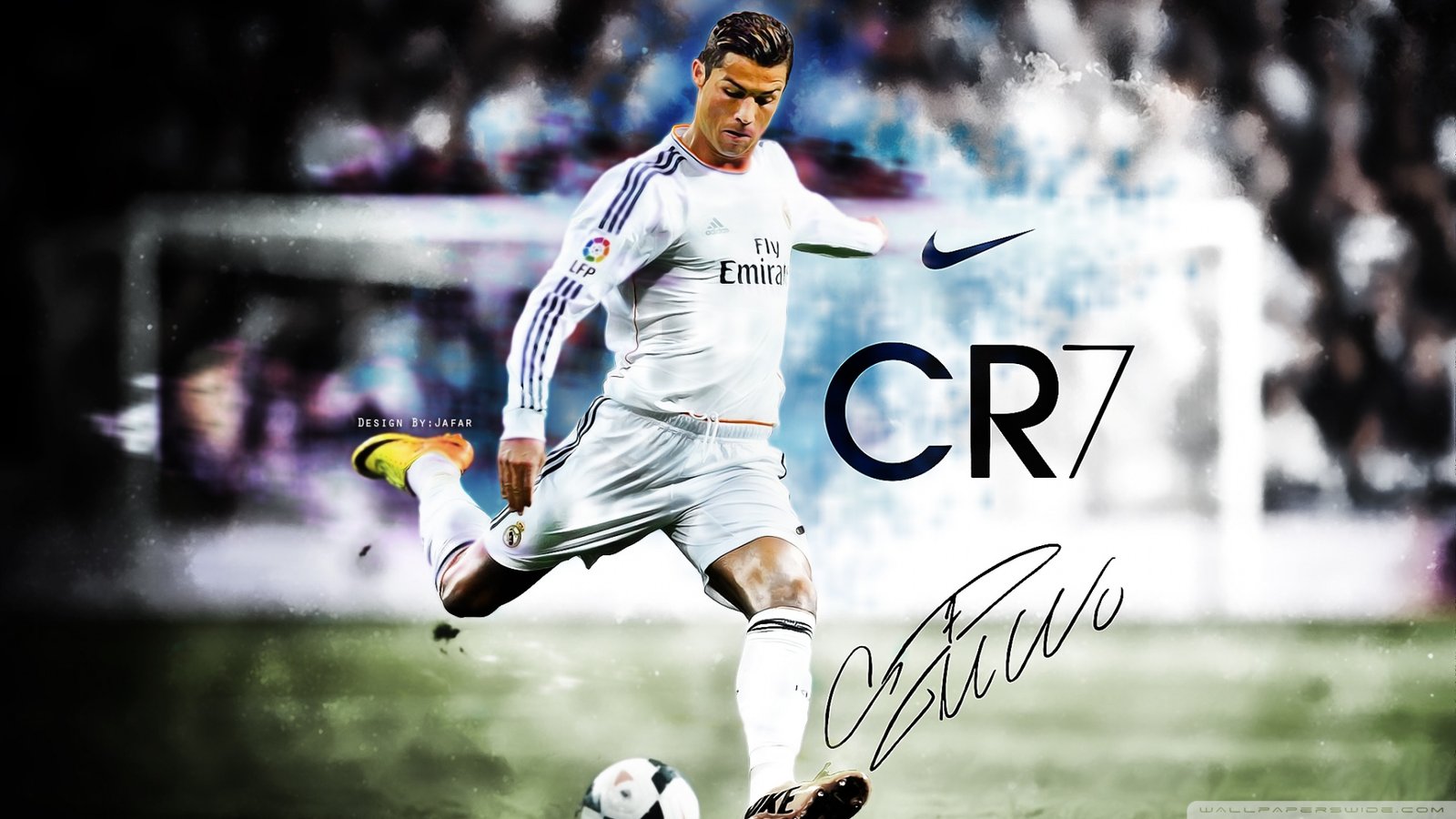 Cristiano Ronaldo Real Happy Madrid Wallpaper