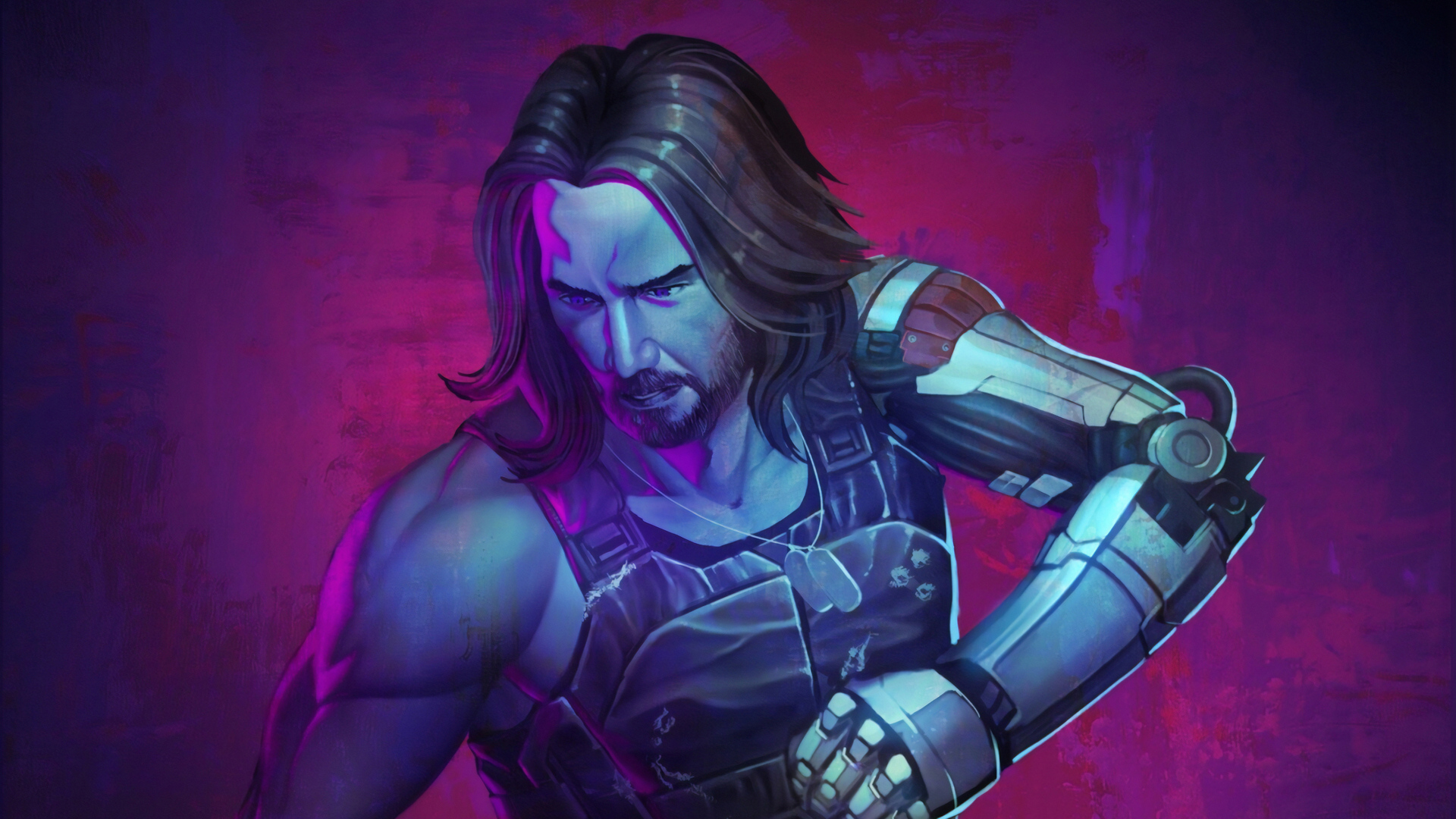 Cyberpunk 2077 Keanu Reeves Artwork Wallpaper