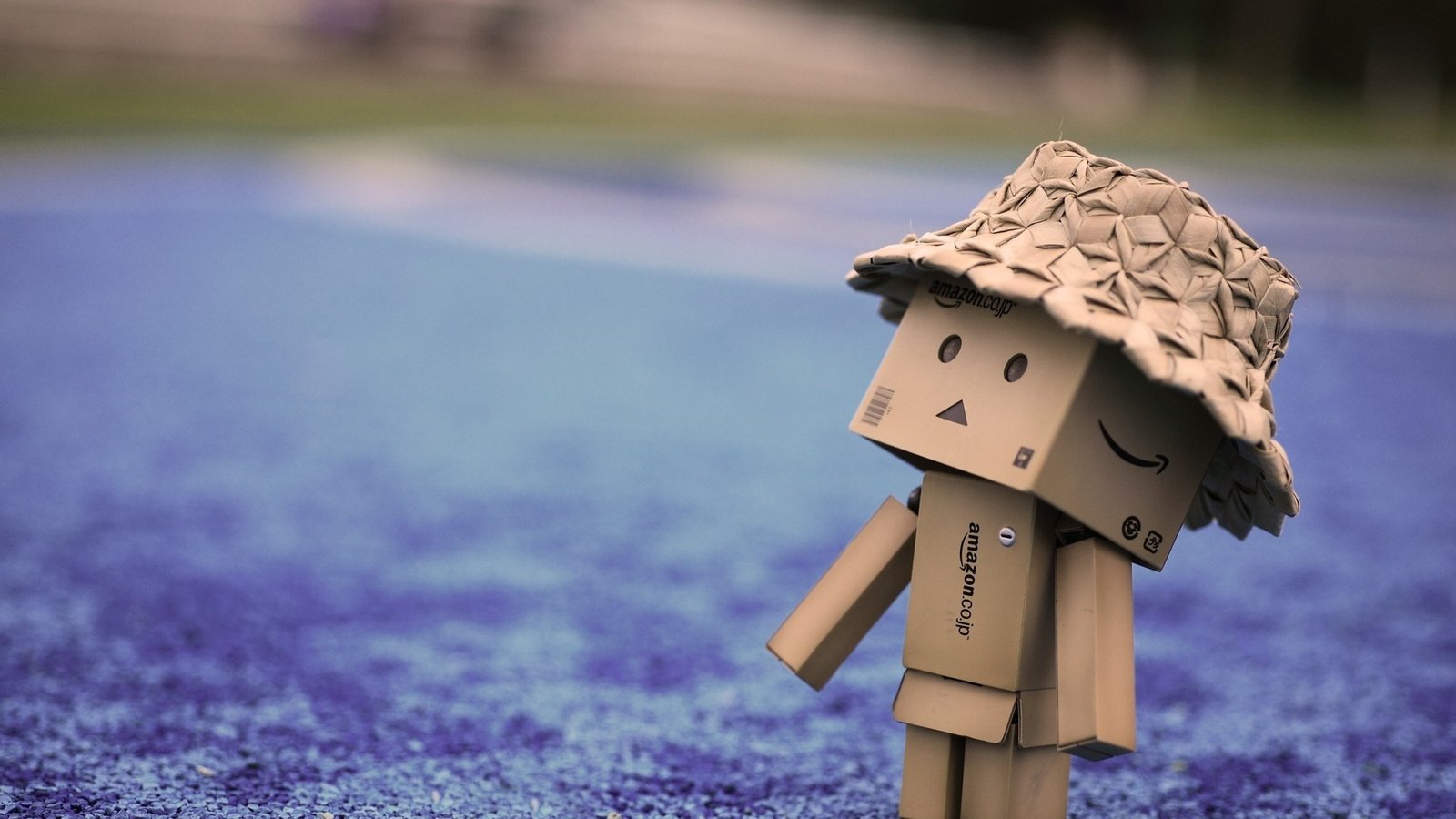 Danbo Cardboard Hat Walk Wallpaper