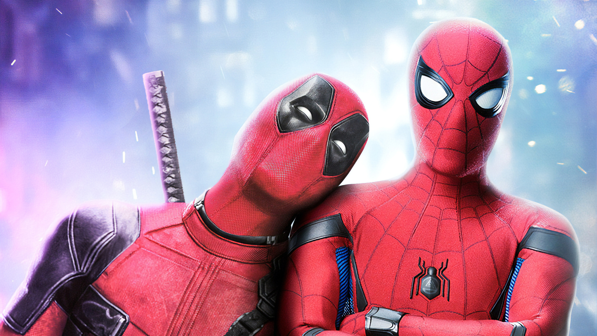 Deadpool And Spiderman Art Wallpaper