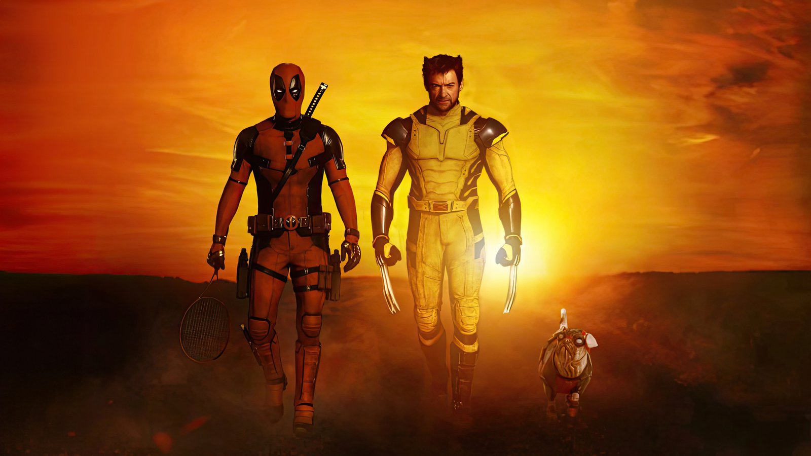 Deadpool And Wolverine Dawn Over The Horizon Wallpaper