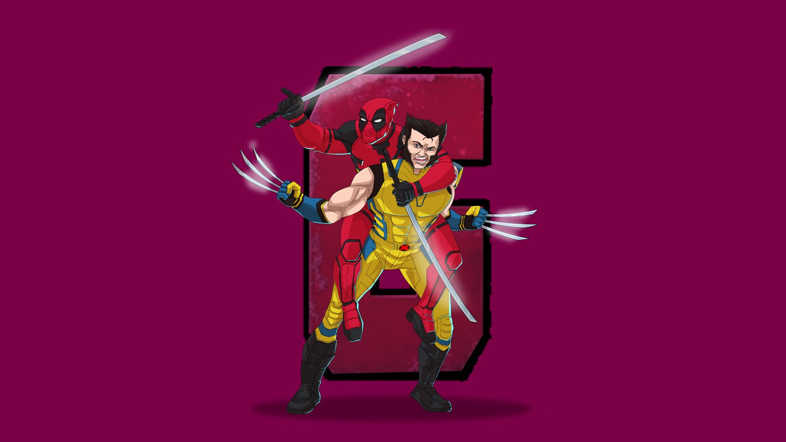 Deadpool And Wolverine Fireside Musings Wallpaper