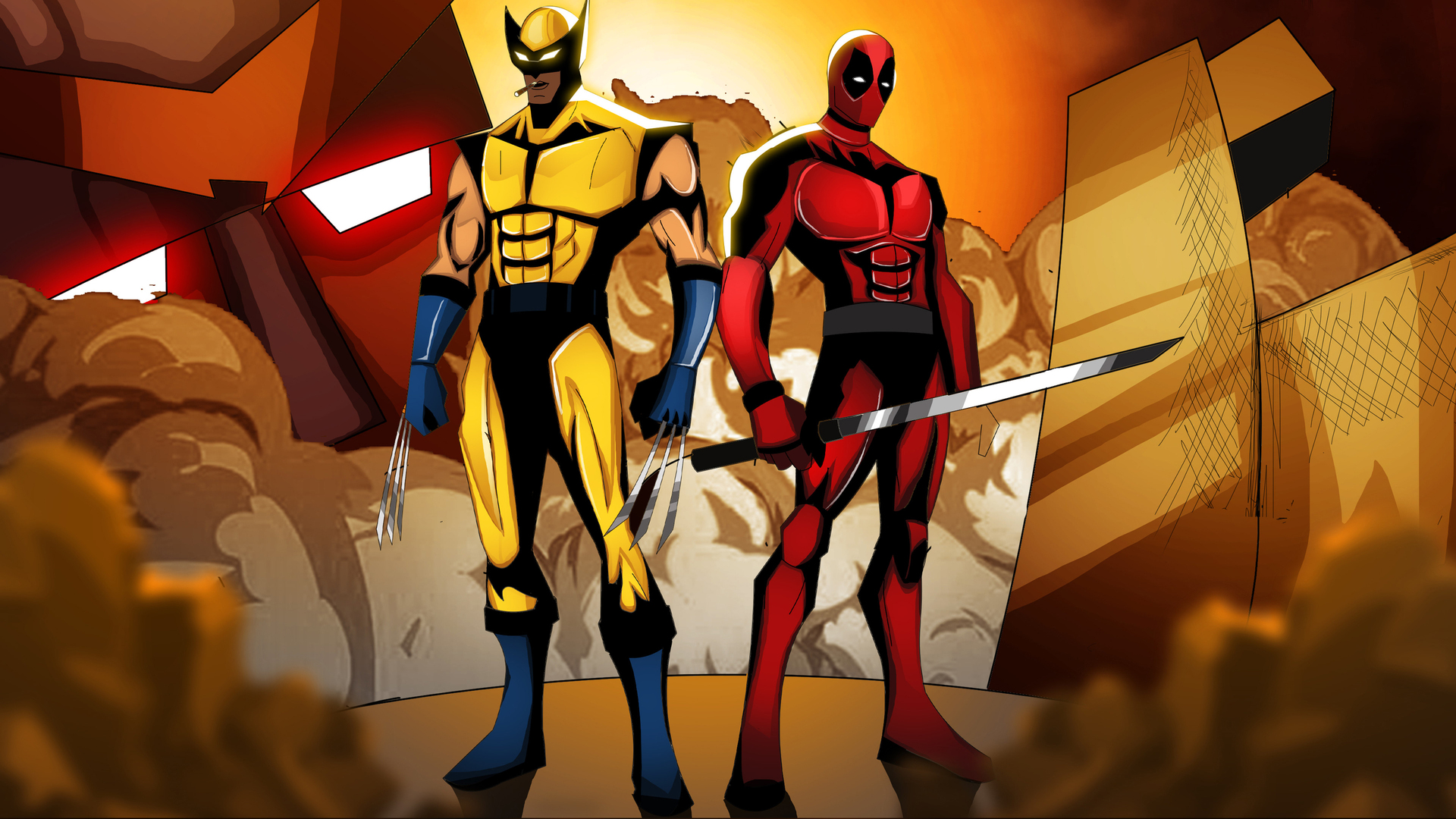 Deadpool And Wolverine Leadership Wallpaper