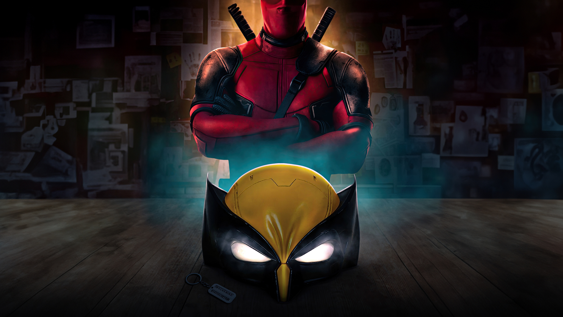 Deadpool And Wolverine Mask Wallpaper