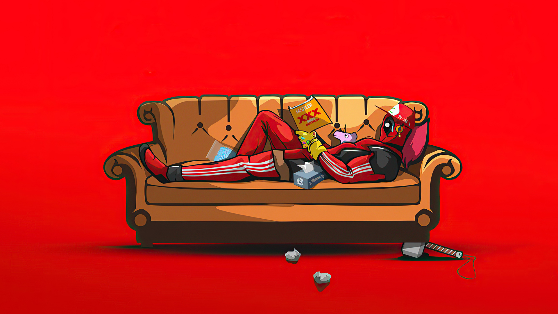 Deadpool Chilling Wallpaper