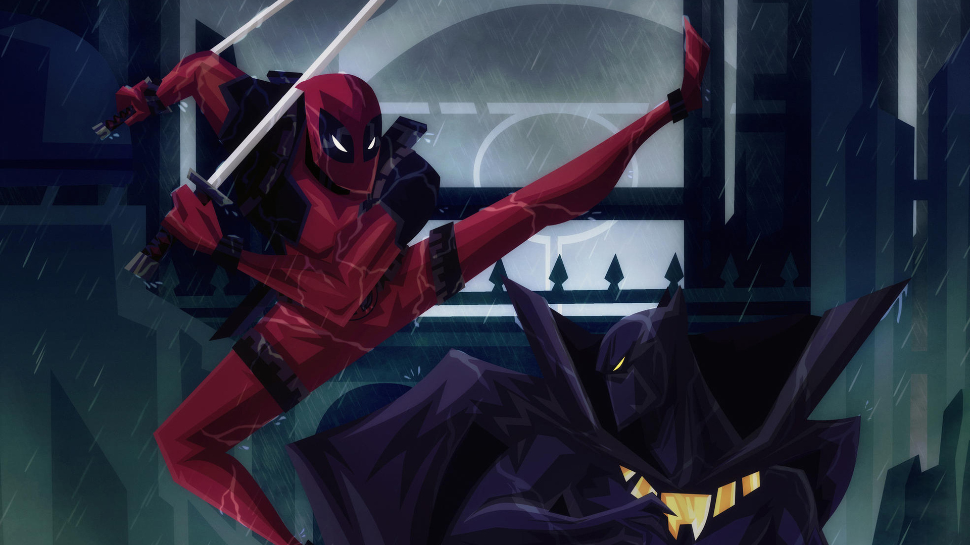 Deadpool Vs Black Panther Wallpaper