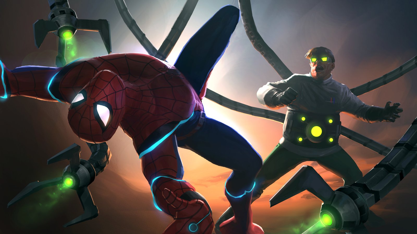 Doctor Octopus Vs Spiderman Contest Of Champions 4k Wallpaper