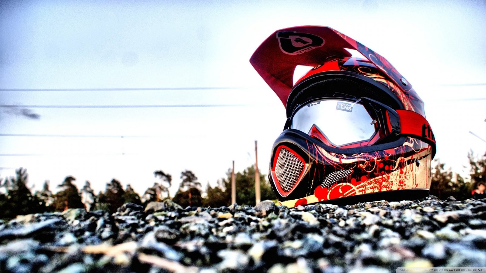 Downhill Biking Helmet Wallpaper