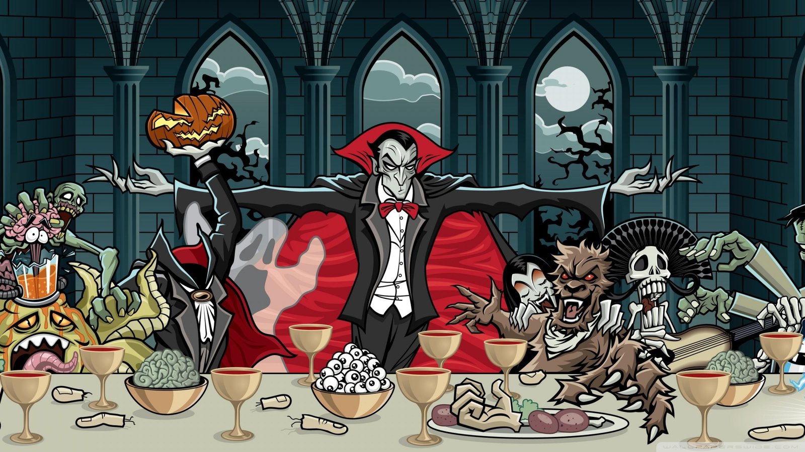 Dracula Vampire and Monsters Wallpaper