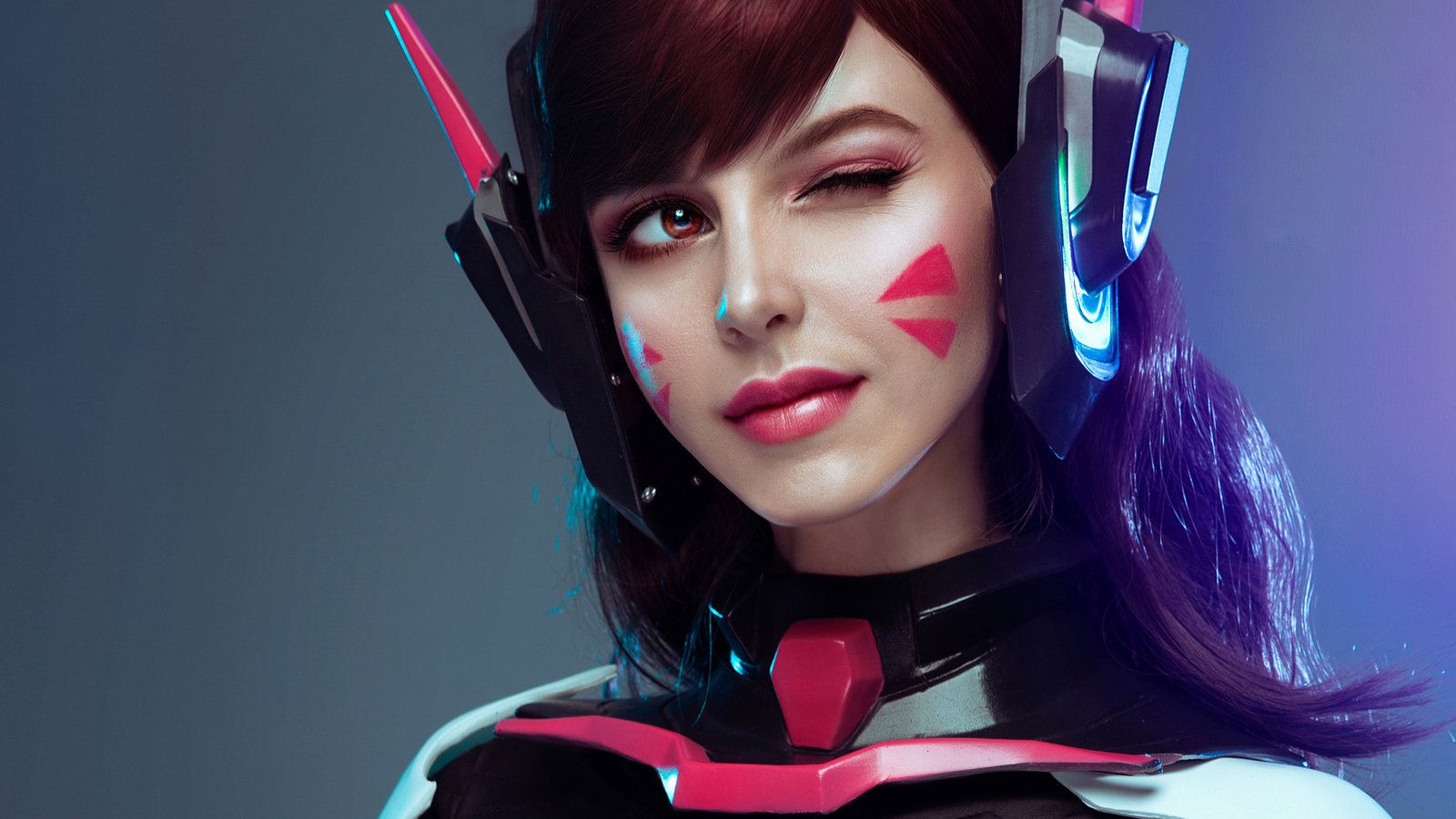 Dva From Overwatch Cosplay Wallpaper