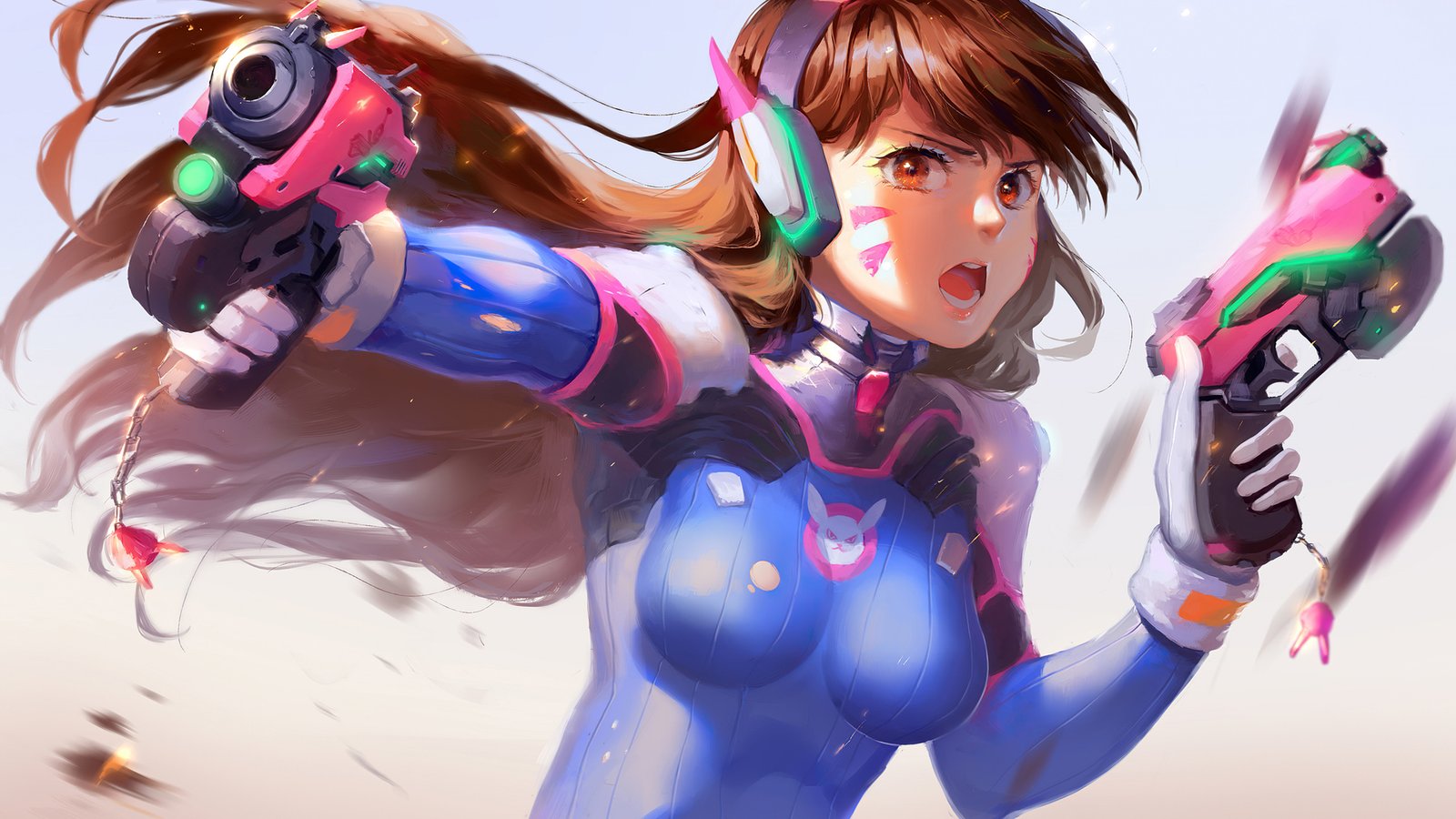 Dva Overwatch With Guns 4k Wallpaper