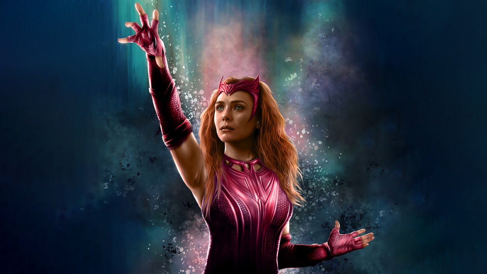 Elizabeth Olson As Scarlet Witch Fan Art Wallpaper