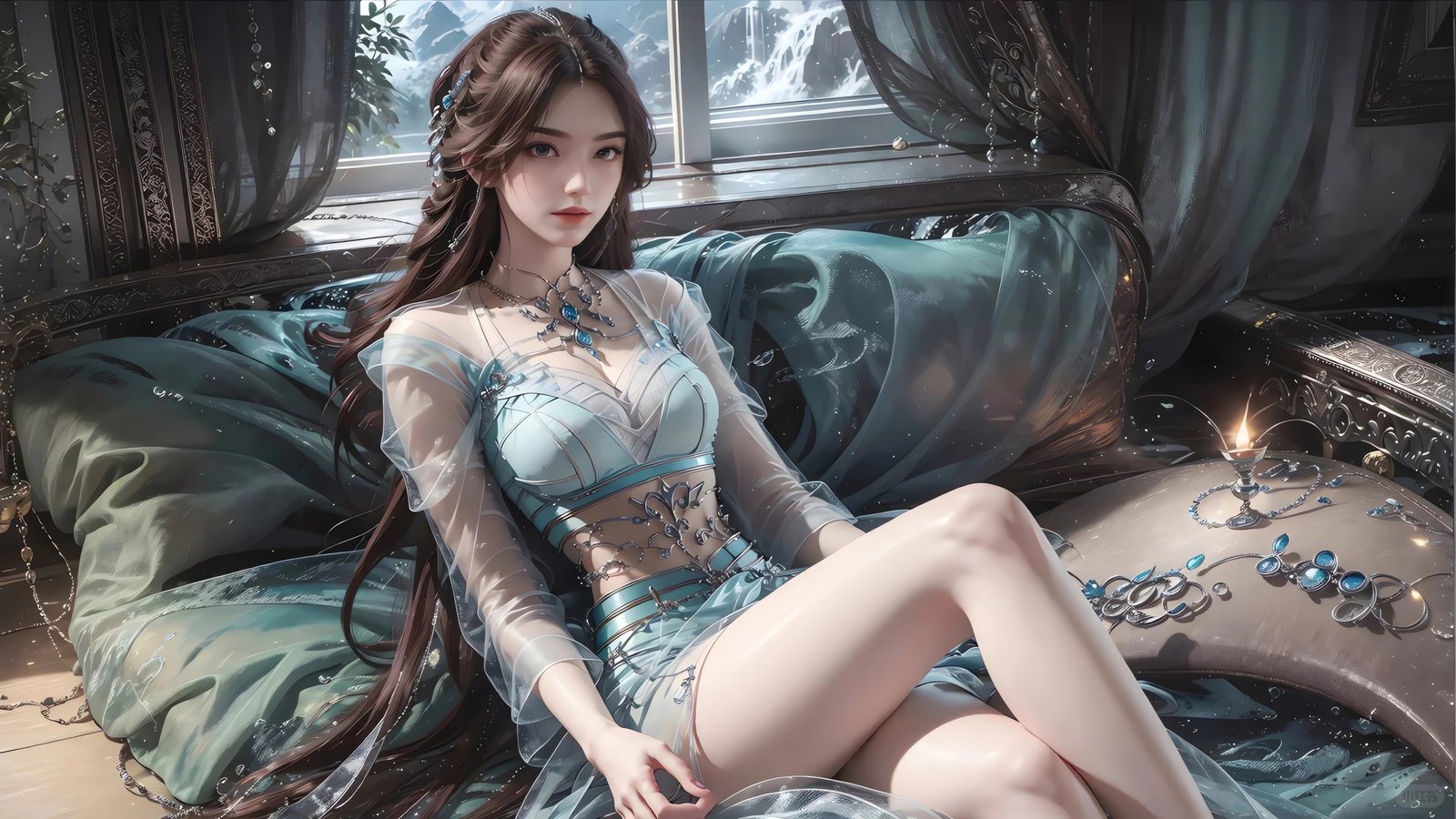 Fantasy Girl Mesmerizing Stare Wallpaper