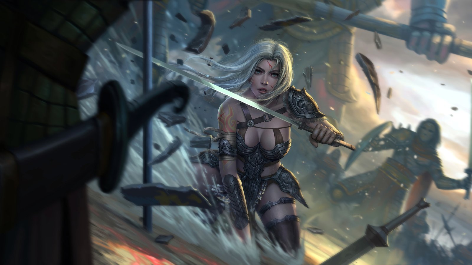 Fantasy Girl Warrior 5k Wallpaper