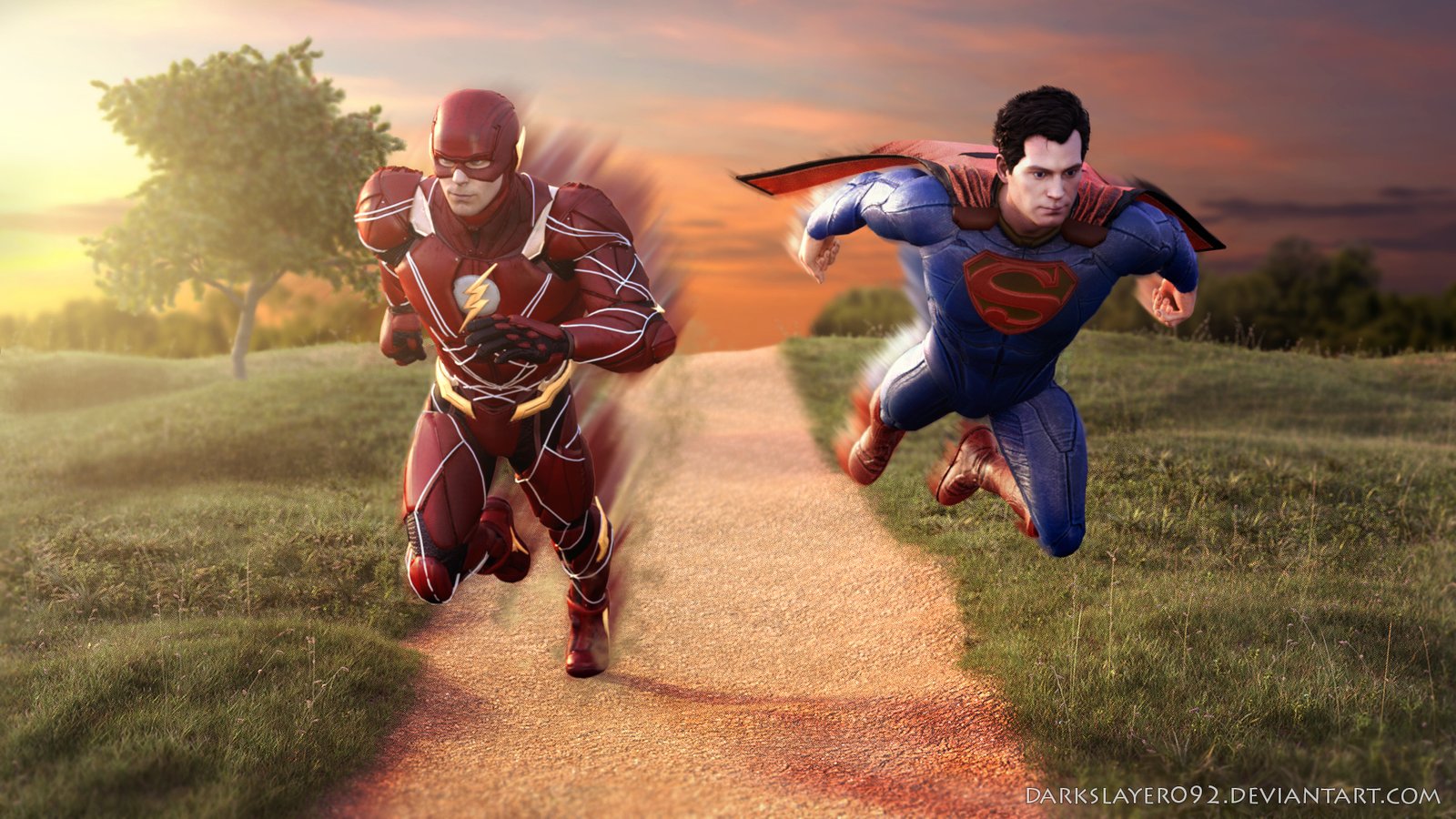 Flash Superman Wallpaper