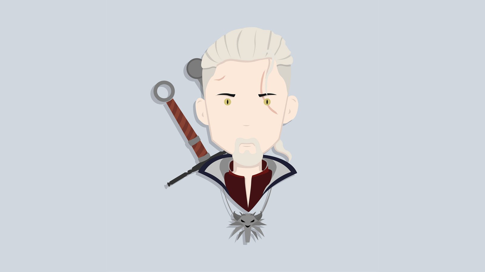 Geralt Of Rivia Witcher Minimalism 4k Wallpaper