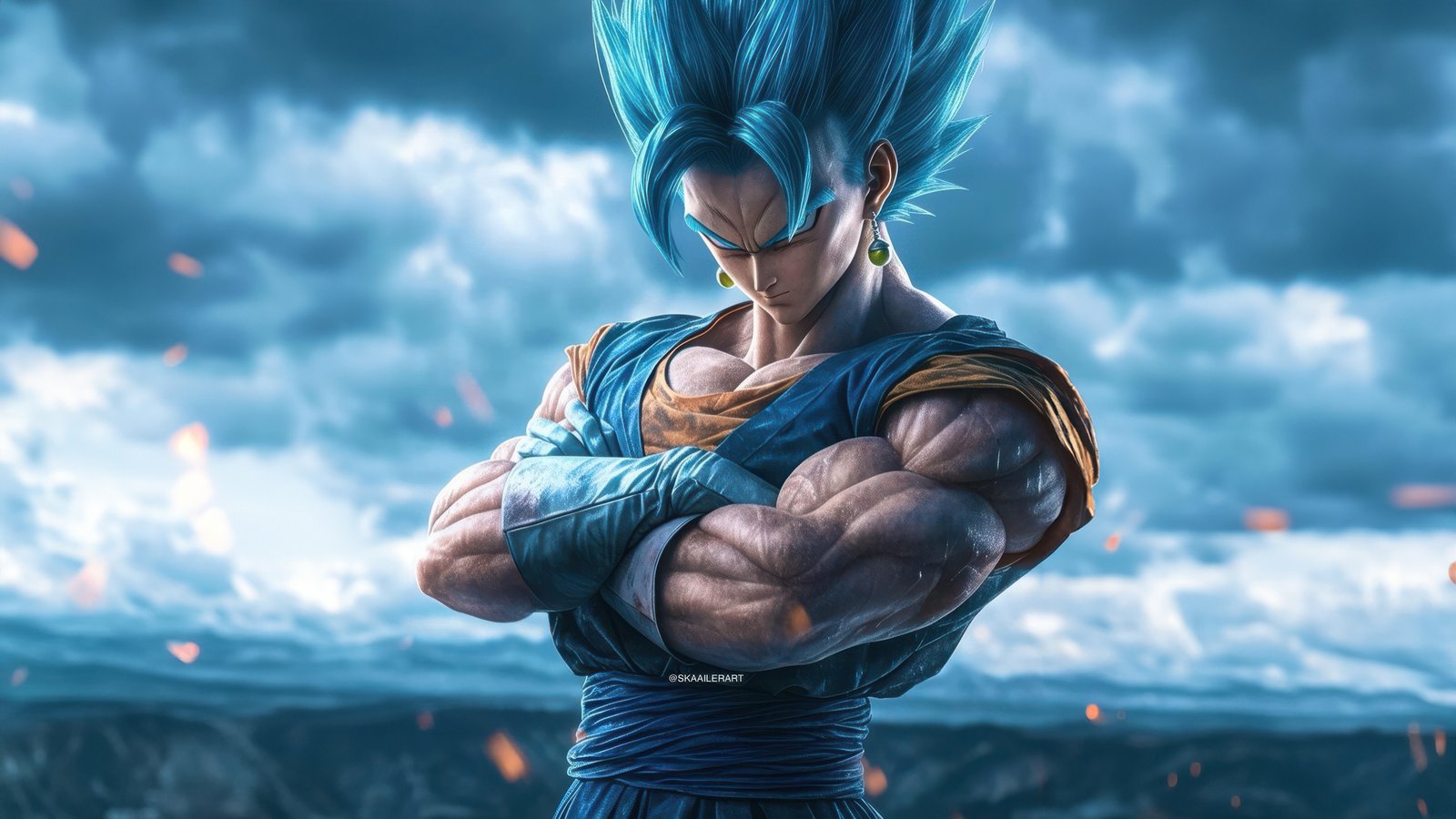 Goku Armed And Ready Wallpaper