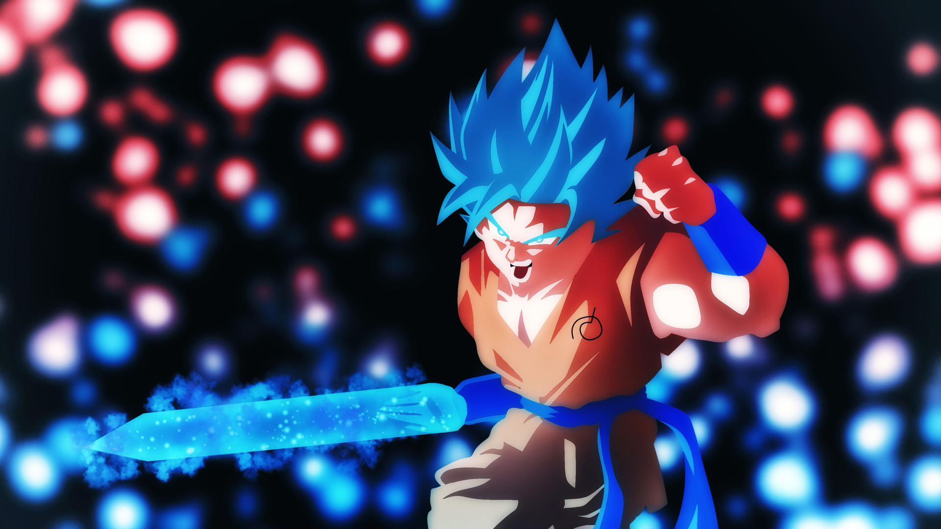 Goku SSB Ki Blade Wallpaper