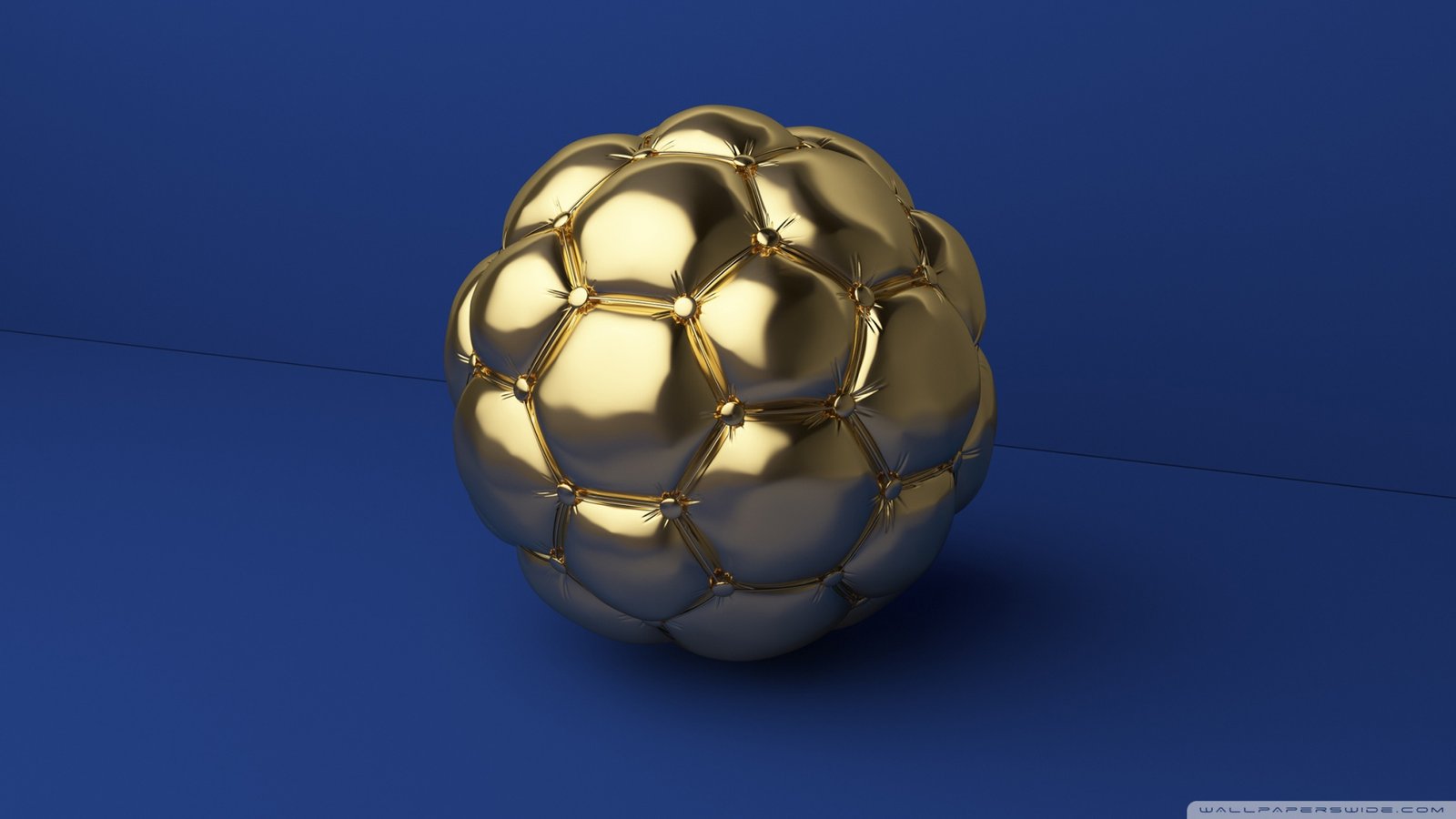 Gold Football Ball Art Wallpaper