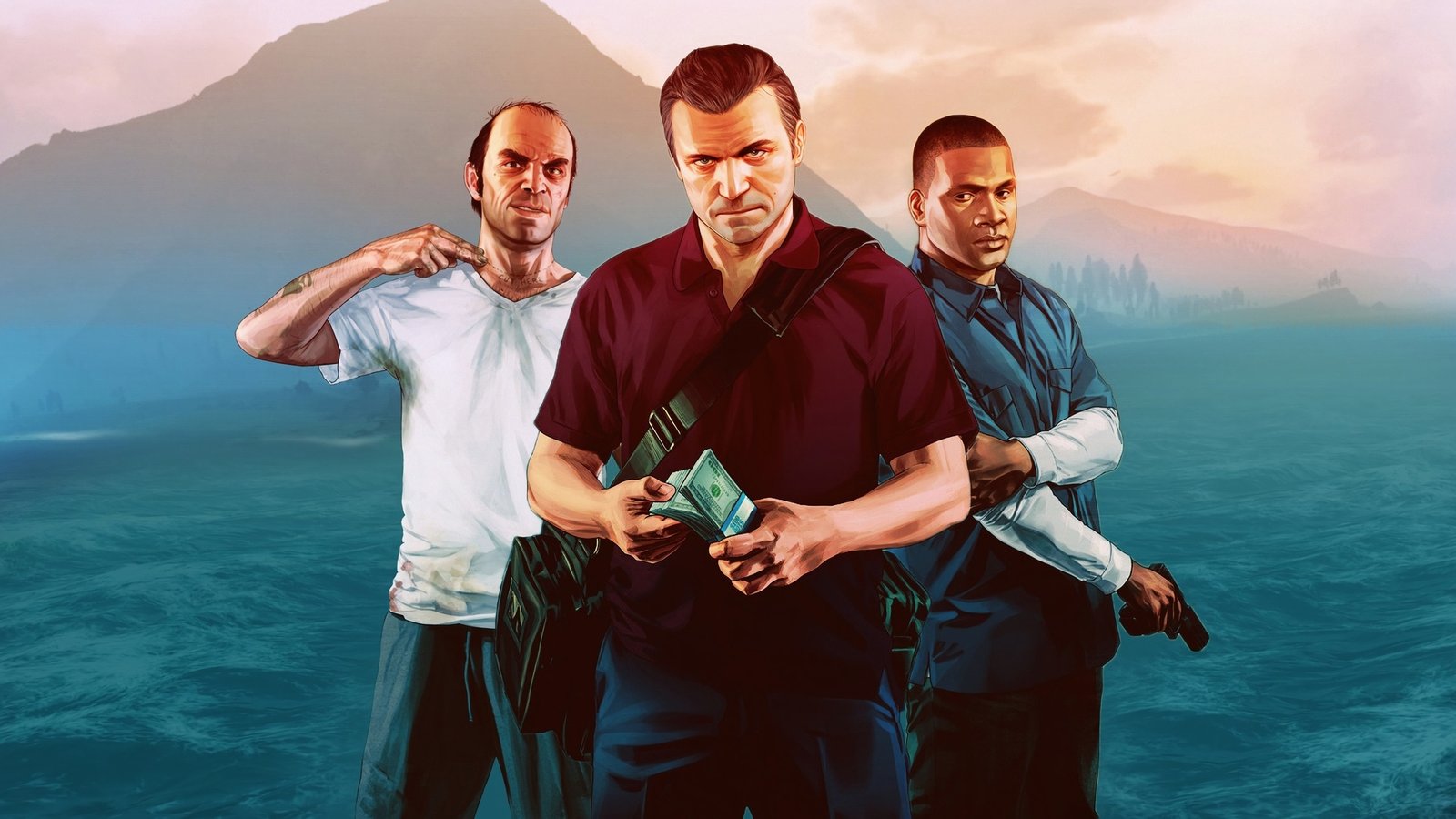 Gta V Trevor Franklin Michael 4k Wallpaper