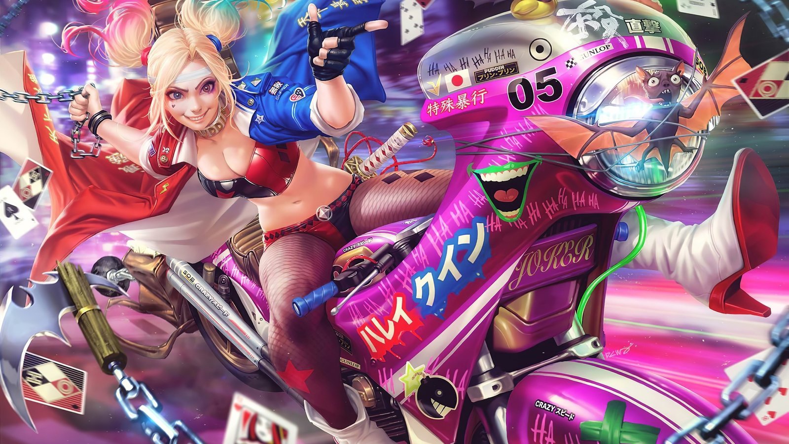 Harley Quinn In Toyko Wallpaper