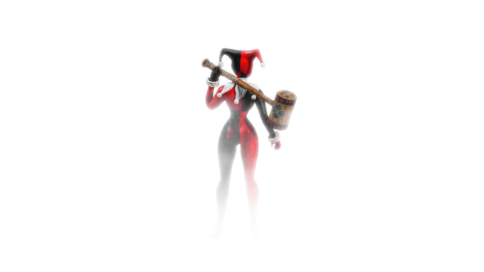 Harley Quinn Minimal White 5k Wallpaper