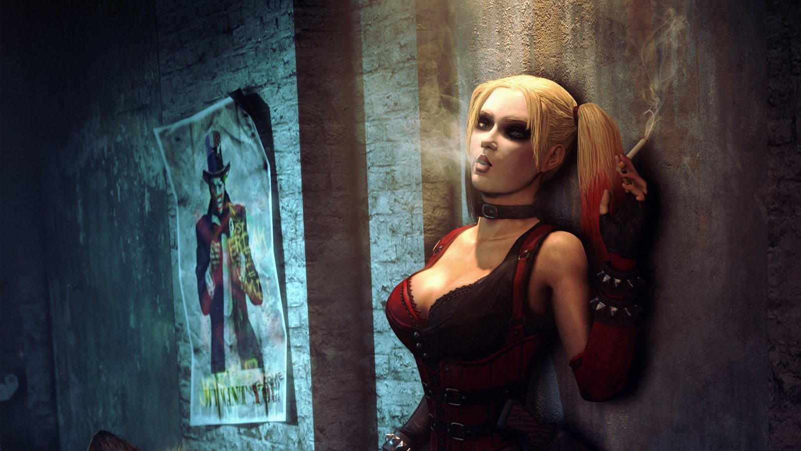 Harley Quinn Smoking Cigarette Wallpaper