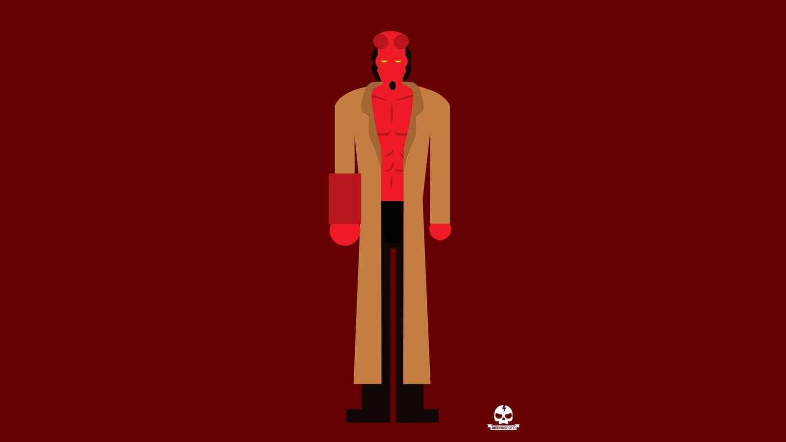 Hellboy 4k Minimalism Wallpaper