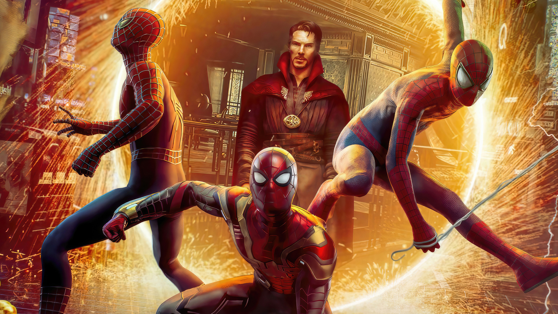 Interdimensional Showdown Spider Man No Way Home Wallpaper