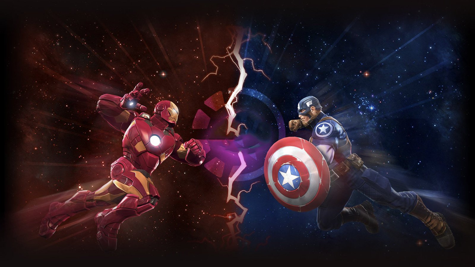 Iron Man And Captain America Marvel Contest Of Champions Wallpaper