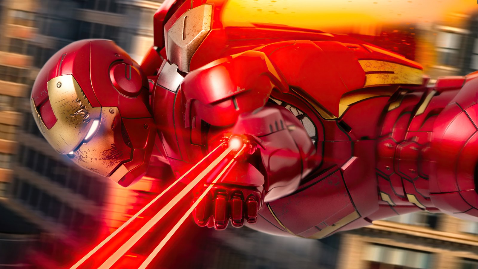 Iron Man Laser Flight Wallpaper