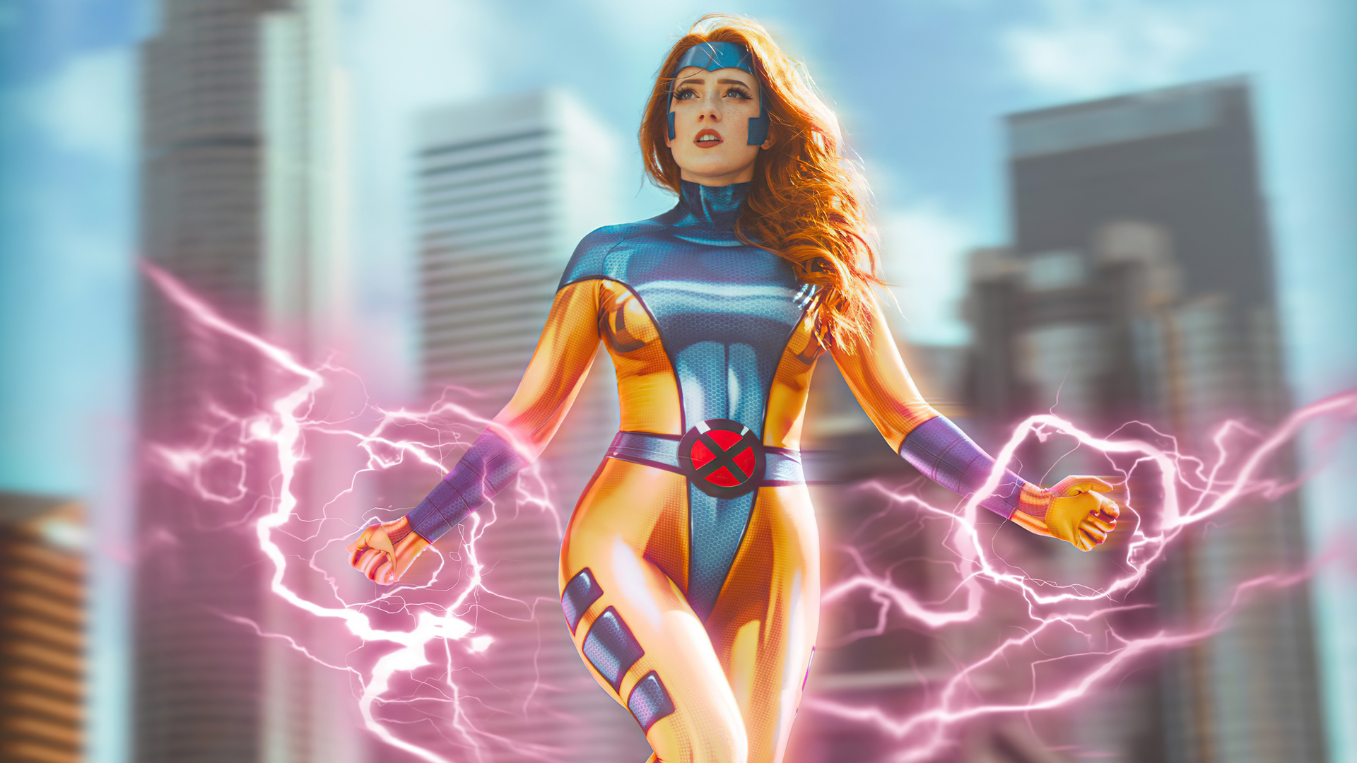 Jean Grey Cosplay Powers 4k Wallpaper