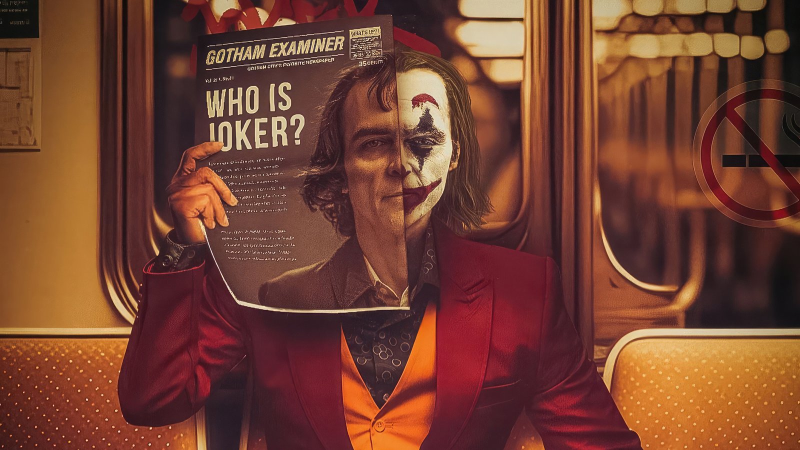 Joker In Train Wallpaper