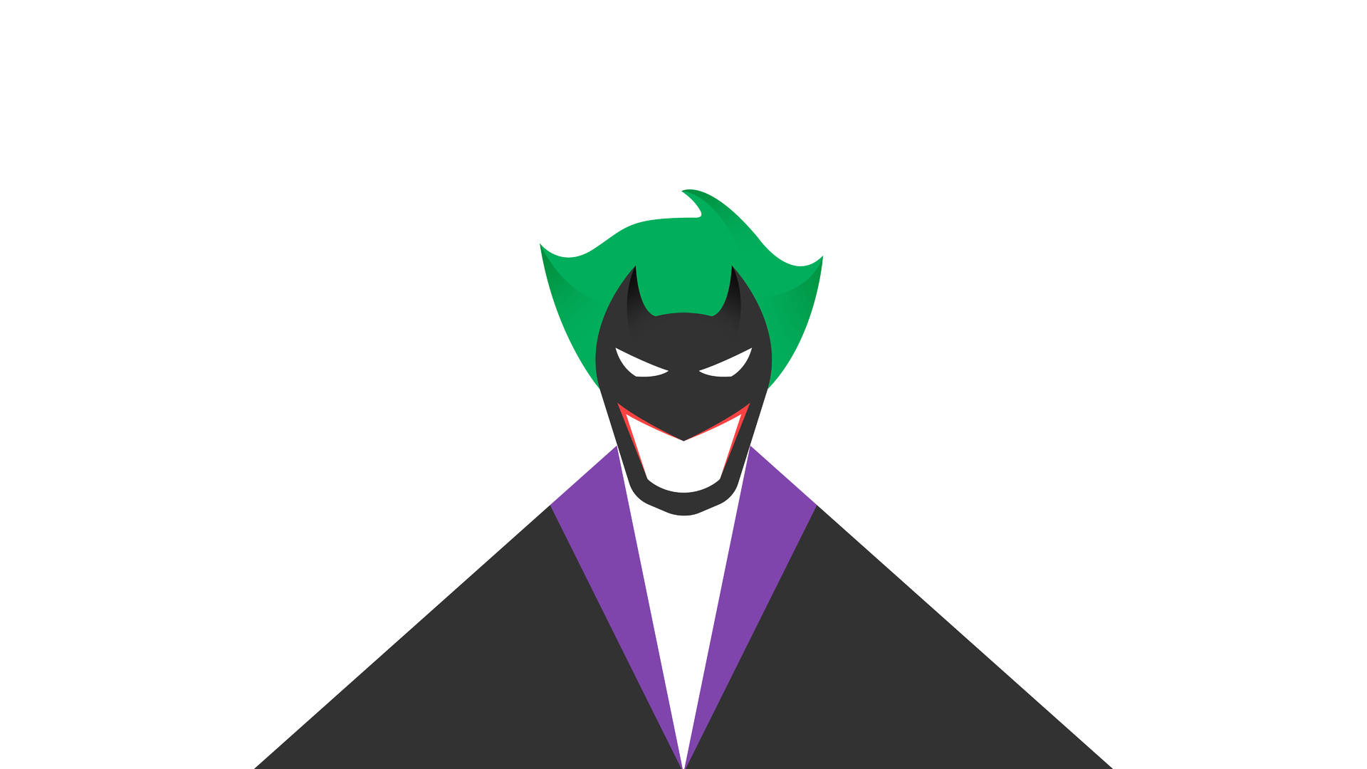 Joker White Minimal 8k Wallpaper