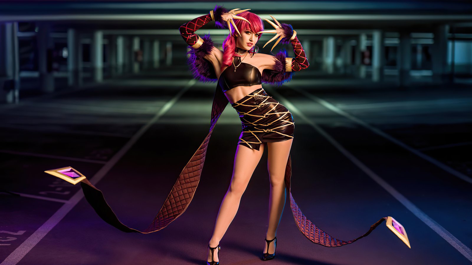 Kda Evelynn Cosplay 5k Wallpaper