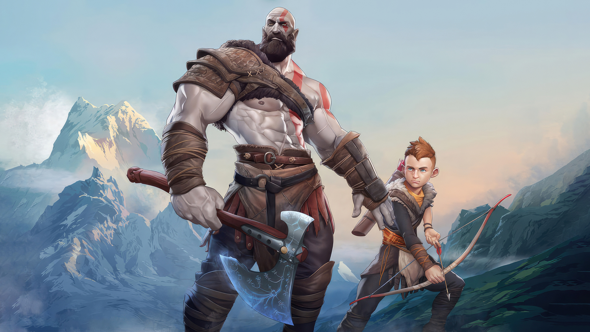 Kratos And Atreus God Of War 5k Wallpaper