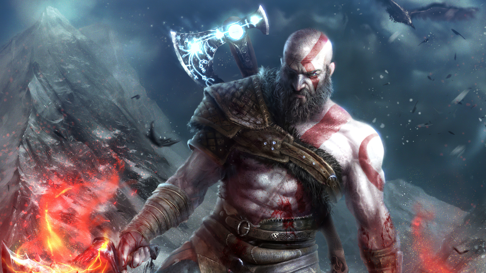 Kratos God Of War Art 4k Wallpaper