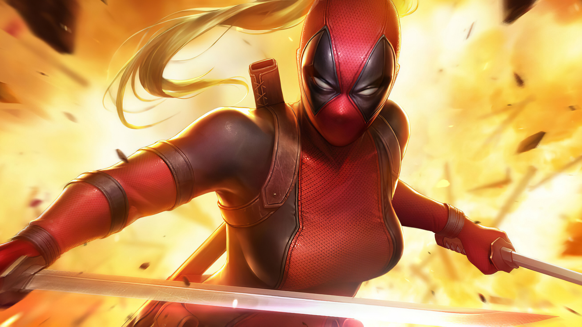 Lady Deadpool Artwork Wallpaper