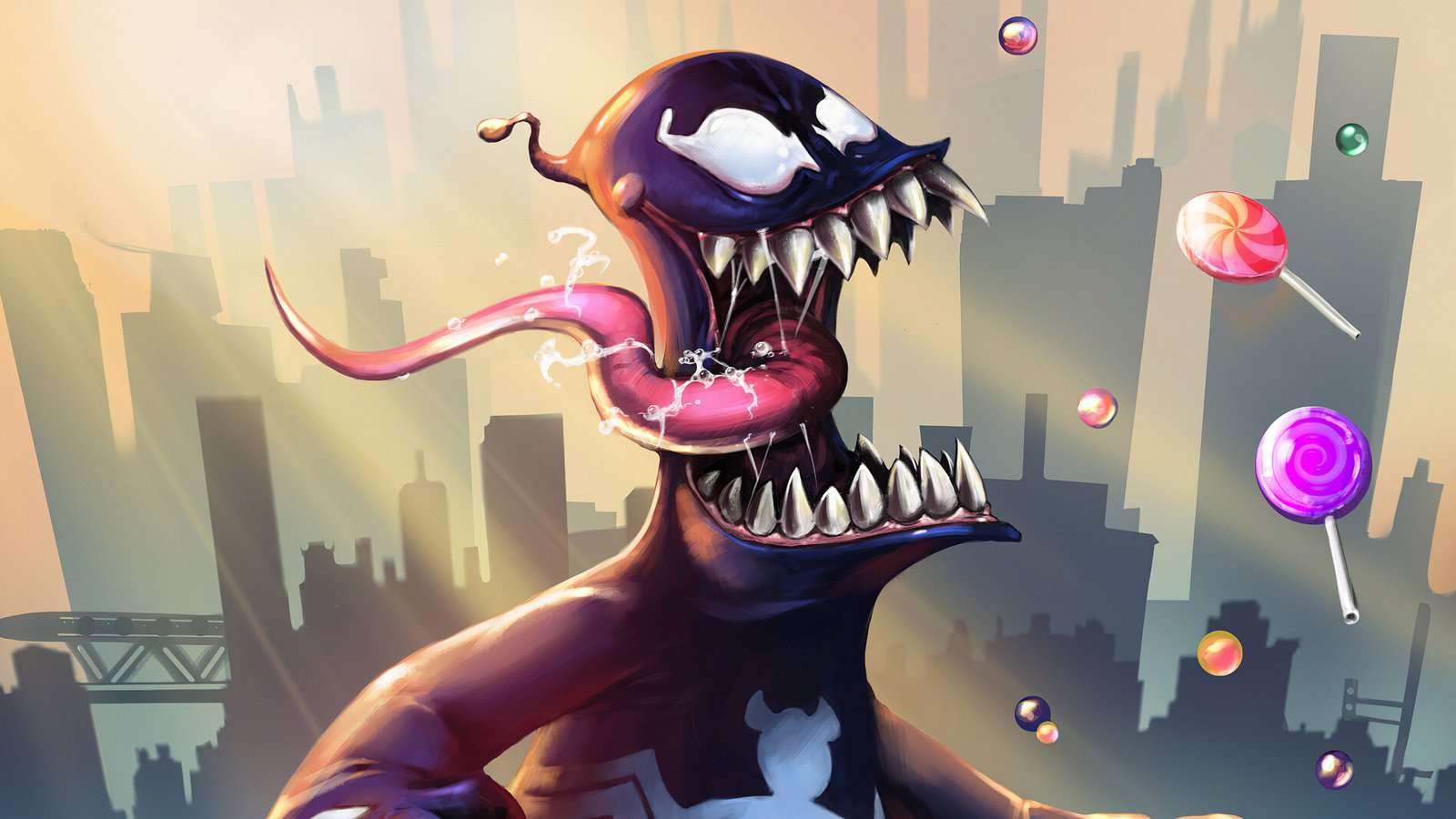 Little Funny Venom Wallpaper