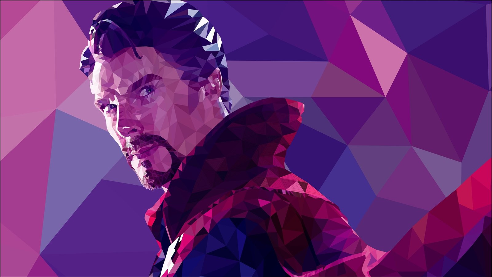 Low Poly Doctor Strange Wallpaper