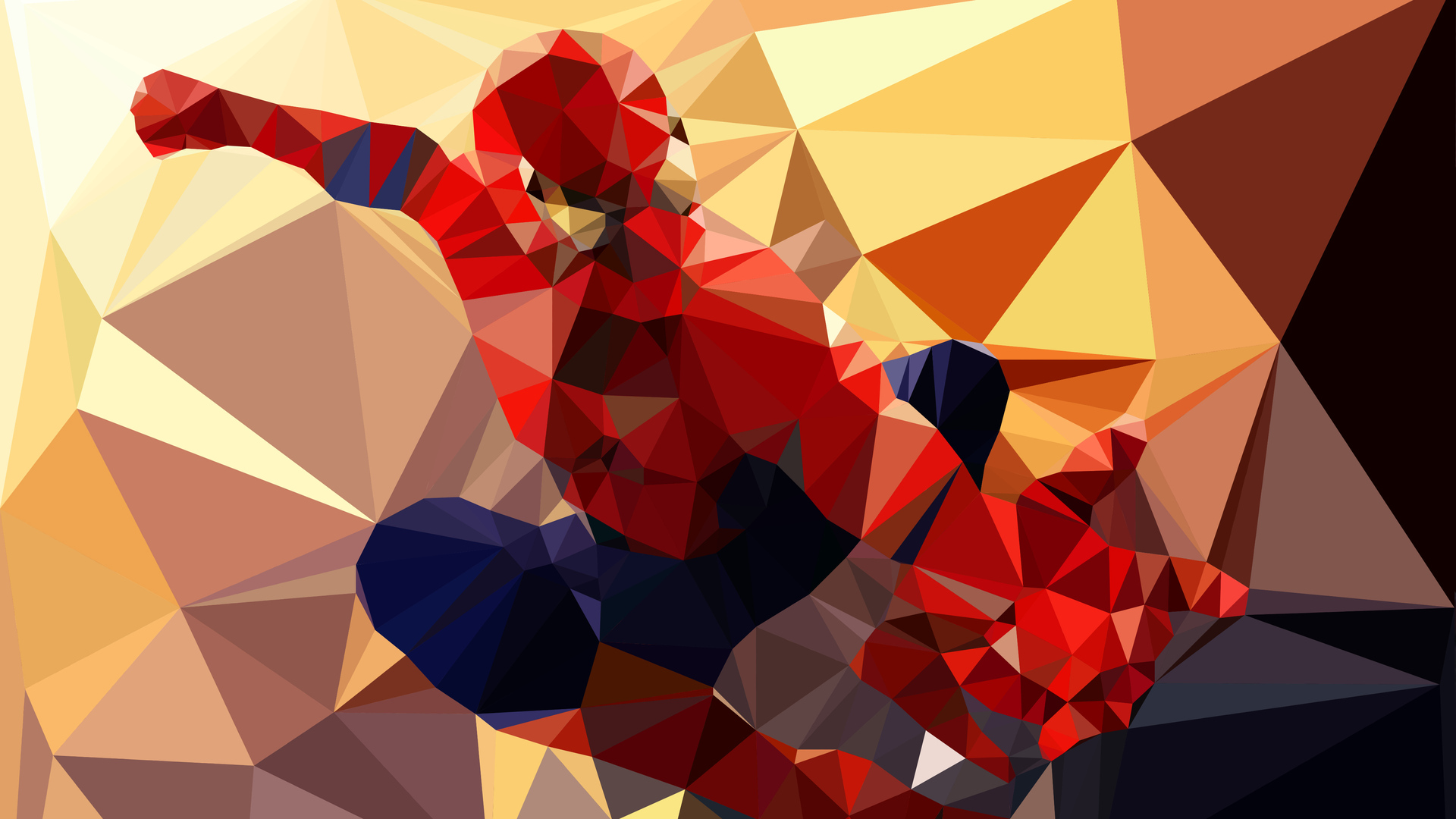 Low Poly Spiderman Art Wallpaper