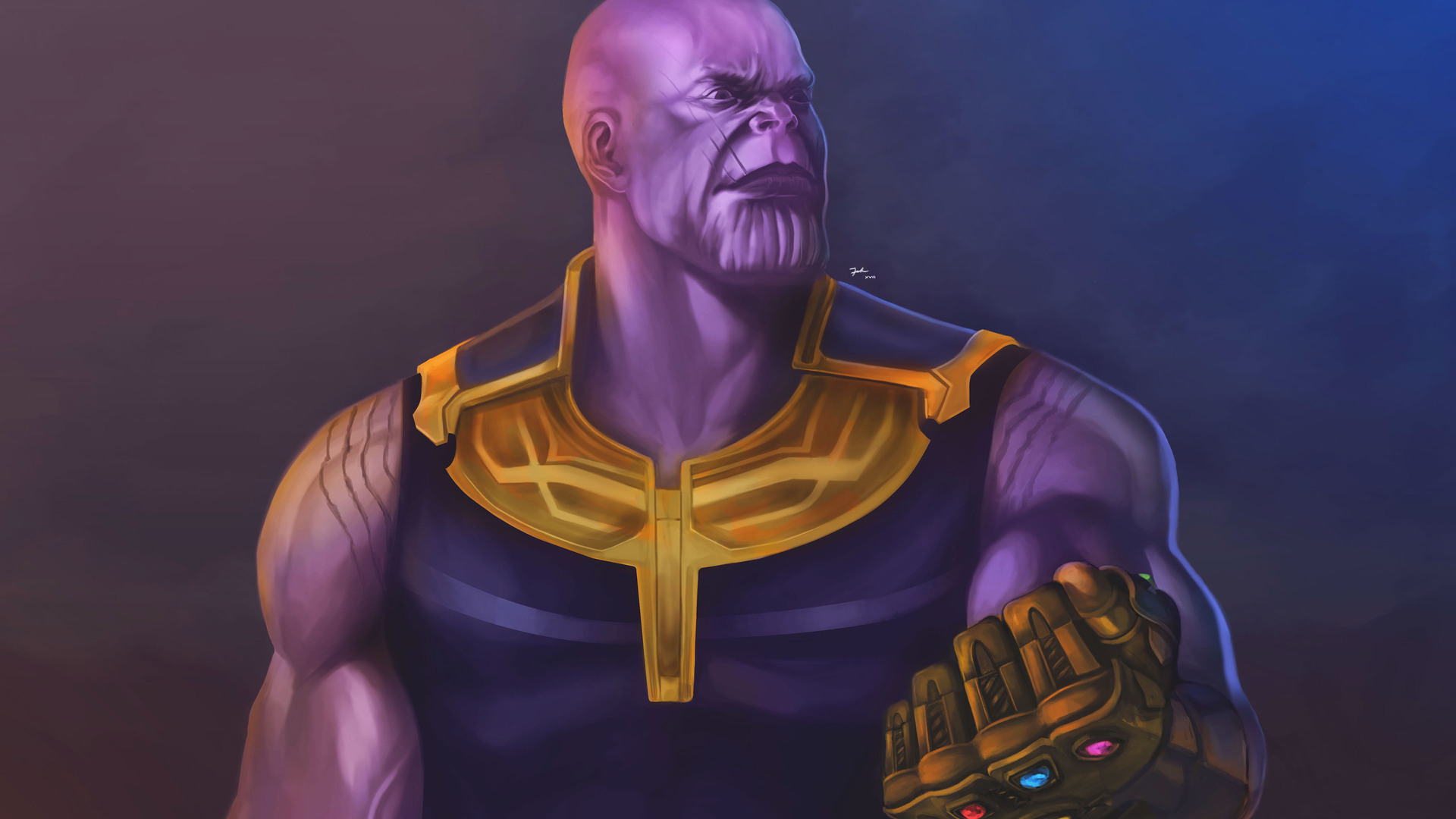 Mad Titan Digital Illustration Wallpaper