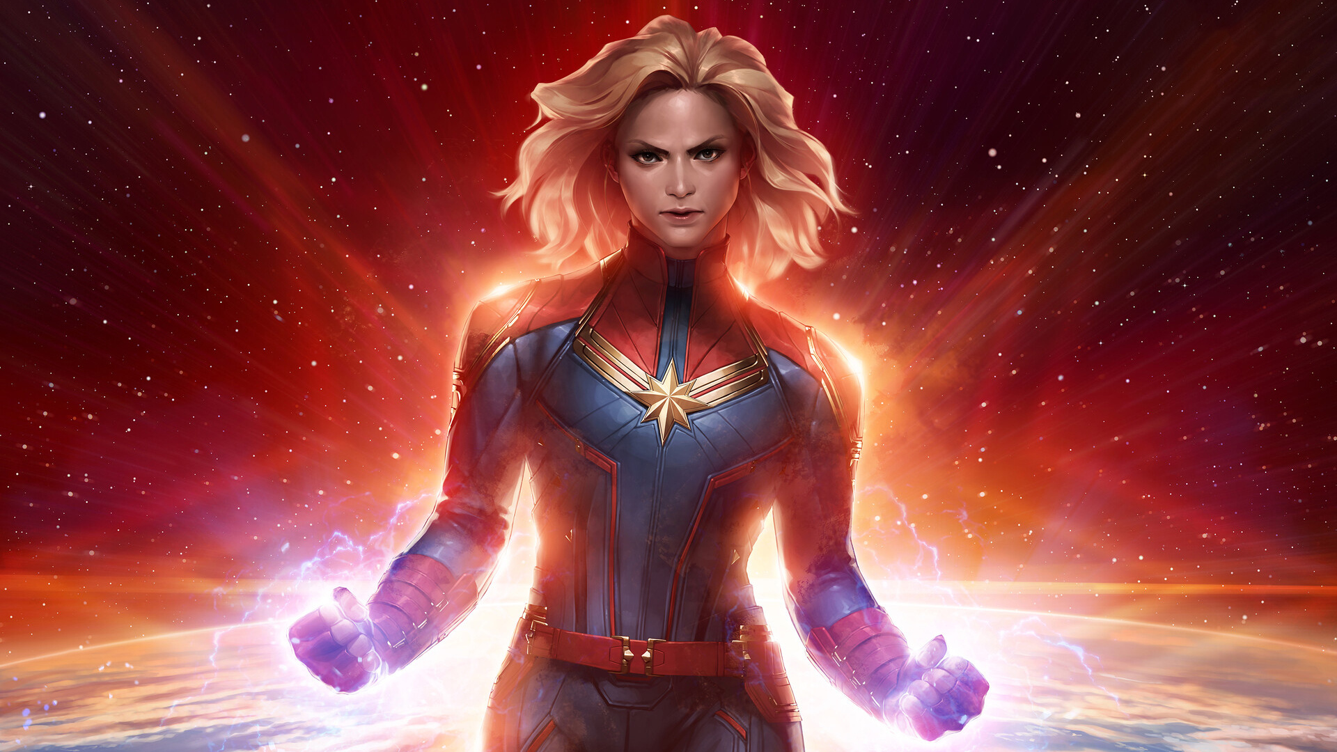 Marvel Future Fight Captain Marvel Wallpaper