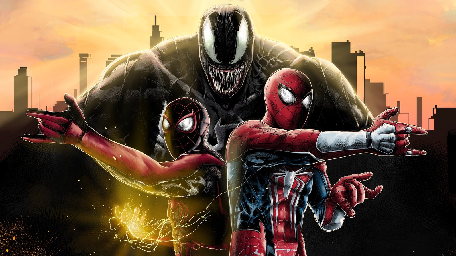 Marvels Spider Man 2 Webbed Heroes Wallpaper