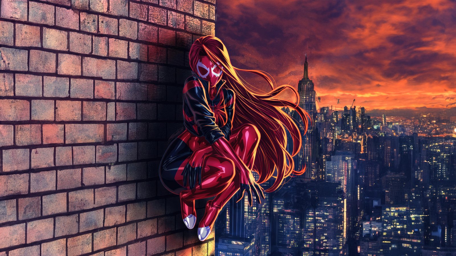 Mary Jane Watson A K A Scarlet Spider Wallpaper